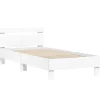 vidaXL - Bed frame met hoofdbord - Wit - Bewerkt hout - 100x200 cm