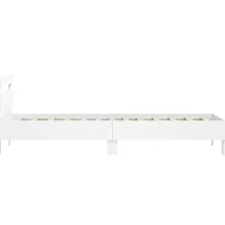 vidaXL - Bed frame met hoofdbord - Wit - Bewerkt hout - 100x200 cm