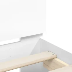 vidaXL - Bed frame met hoofdbord - Wit - Bewerkt hout - 100x200 cm