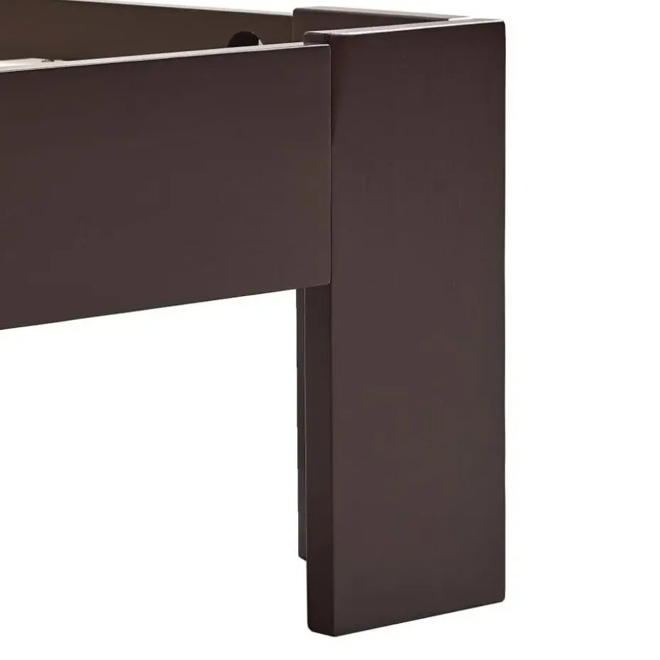 vidaXL - Bed frame met hoofdbord - Donkerbruin - Massief grenenhout - 120x200 cm