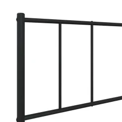 vidaXL - Bed frame met hoofdbord - Zwart - Metaal - 80x200 cm