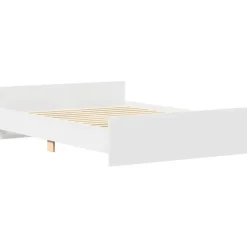 vidaXL - Bed frame met hoofd- en voeteneinde - Wit - 140x200 cm