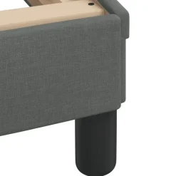 vidaXL - Bed frame met hoofdbord - Donkergrijs - Stof - 80x200 cm