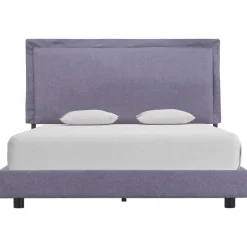 vidaXL - Bed frame met hoofdbord - Lichtgrijs - Stof - 140x200 cm