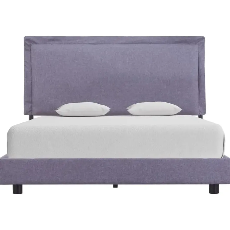 vidaXL - Bed frame met hoofdbord - Lichtgrijs - Stof - 140x200 cm