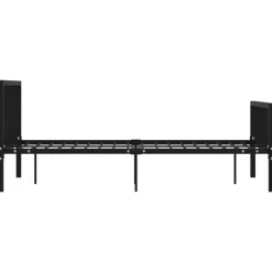vidaXL - Bed frame met hoofdeinde en lattenbodem - Zwart - Metaal - 120x200 cm