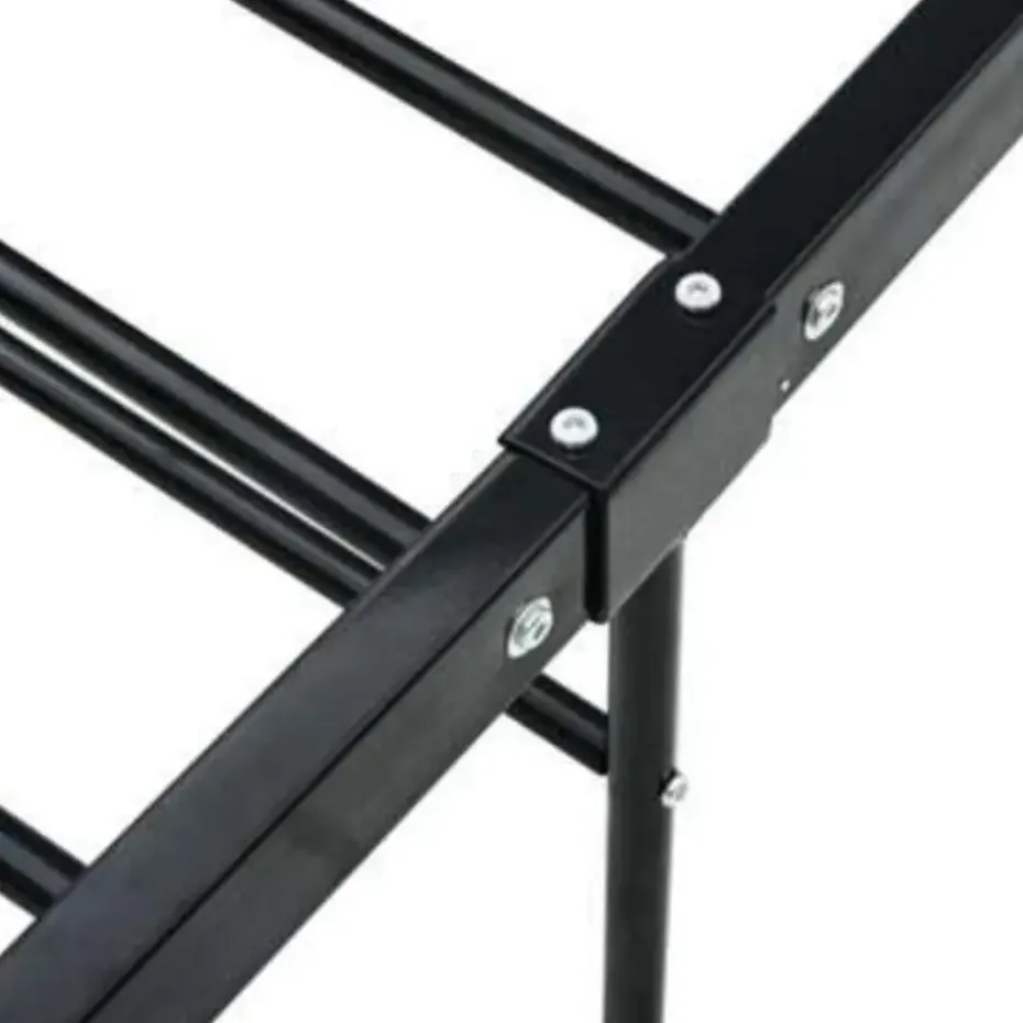 vidaXL - Bed frame met hoofdeinde - Zonder matras - Zwart - Metaal - 140x200 cm