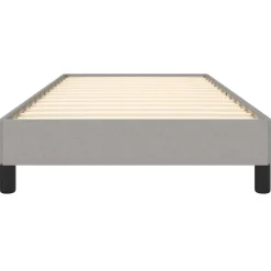 vidaXL - Bed frame met hout lattenbodem - Lichtgrijs - Stof - 90x200 cm
