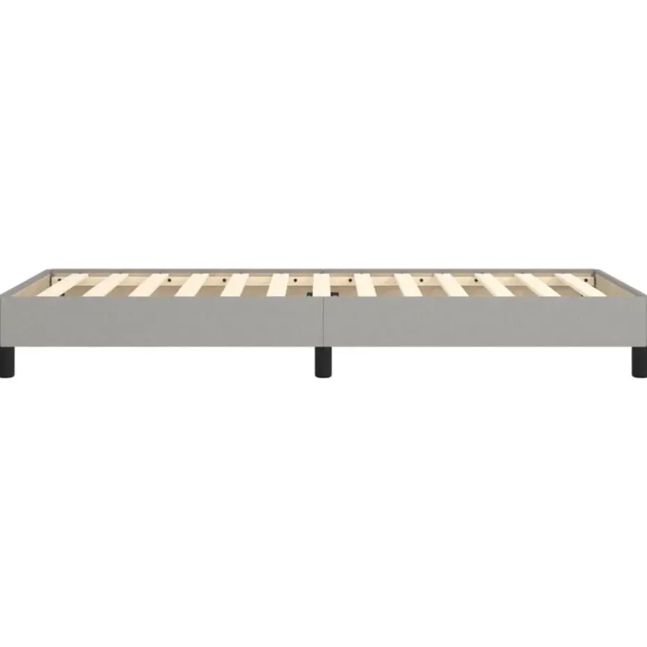 vidaXL - Bed frame met hout lattenbodem - Lichtgrijs - Stof - 90x200 cm
