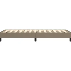 vidaXL - Bed frame met hout lattenbodem - Taupe - Stof - 90x200 cm