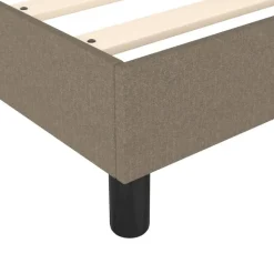 vidaXL - Bed frame met hout lattenbodem - Taupe - Stof - 90x200 cm