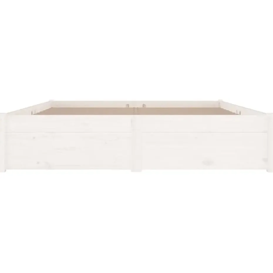 vidaXL - Bed frame met lades - Wit - Massief grenenhout - 140x200 cm
