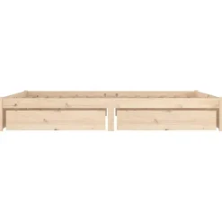 vidaXL - Bed frame met lades - Naturel - Massief grenenhout - 140x200 cm