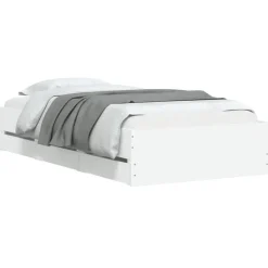 vidaXL - Bed frame met lades - Wit - Bewerkt hout - 90x200 cm