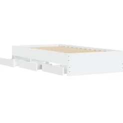 vidaXL - Bed frame met lades - Wit - Bewerkt hout - 90x200 cm