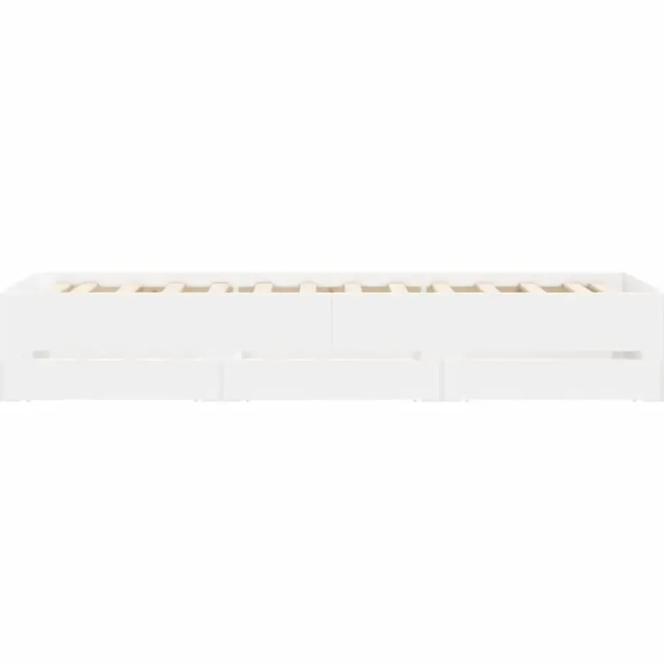 vidaXL - Bed frame met lades - Wit - Bewerkt hout - 90x200 cm
