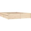 vidaXL - Bed frame met lades - Naturel - Massief grenenhout - 180x200 cm