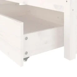 vidaXL - Bed frame met lades - wit - Massief grenenhout - 120x200 cm