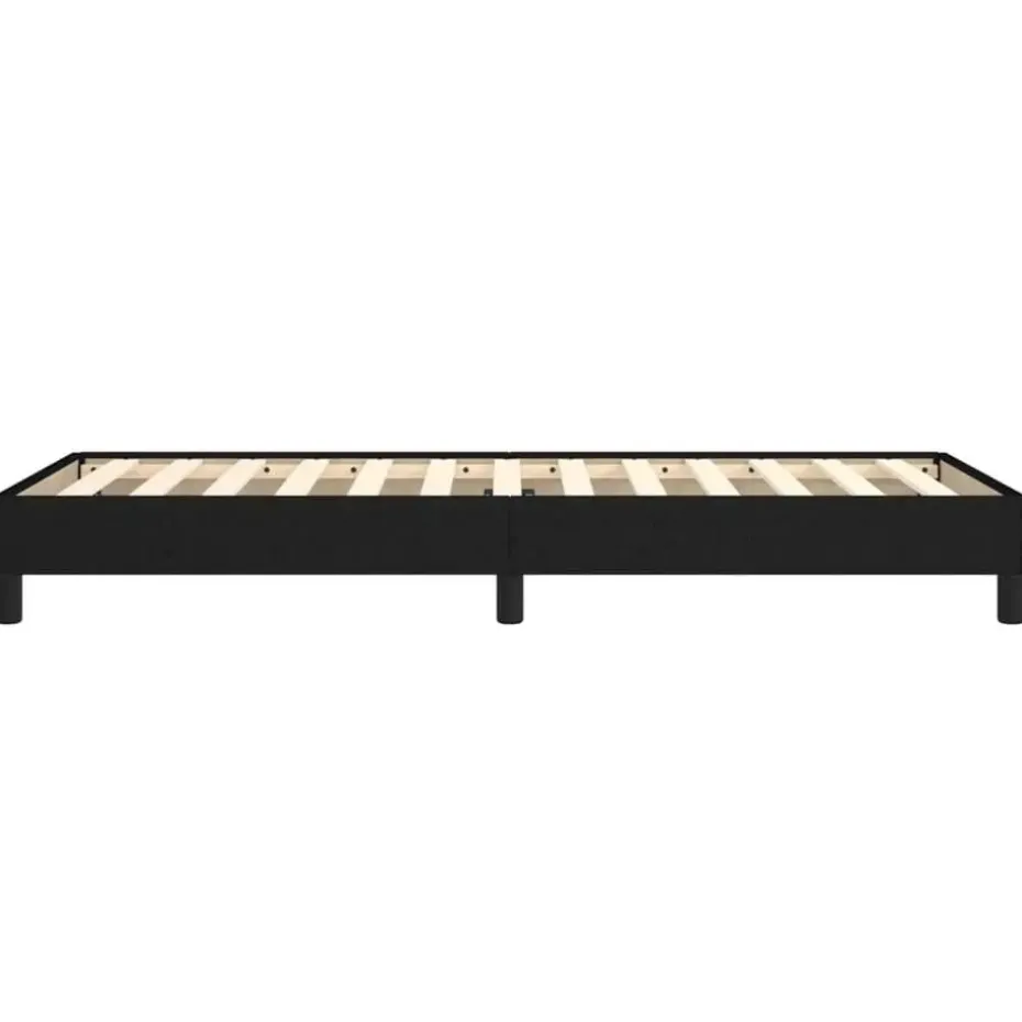 vidaXL - Bed frame met lattenbodem zonder matras - Zwart - Stof - 90x200 cm