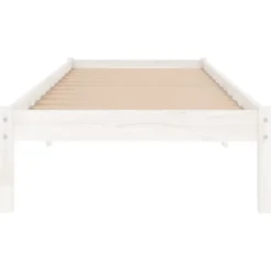 vidaXL - Bed frame met lattenbodem - Wit - Grenenhout - 90x200 cm