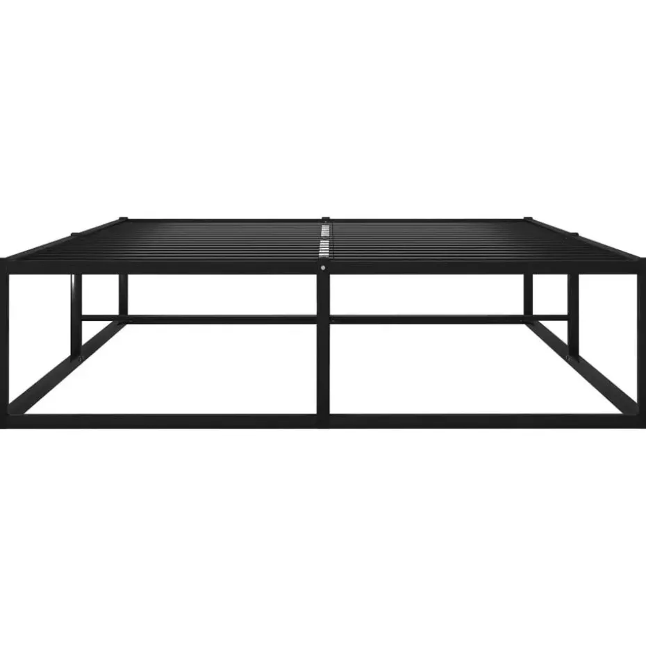 vidaXL - Bed frame met latternbodem - Zwart - Metaal - 120x200 cm