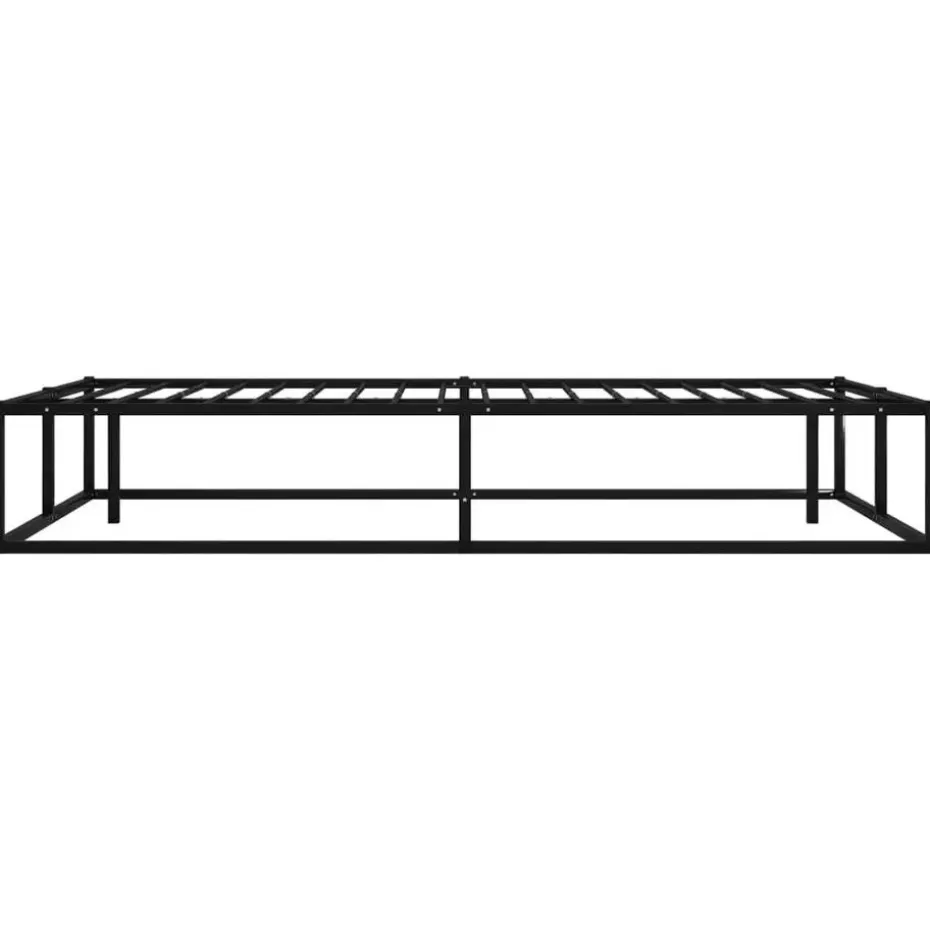 vidaXL - Bed frame met latternbodem - Zwart - Metaal - 120x200 cm