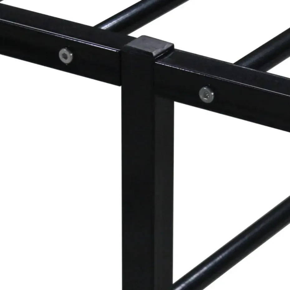vidaXL - Bed frame met latternbodem - Zwart - Metaal - 120x200 cm