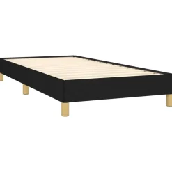 vidaXL - Bed frame met lattenbodem zonder matras Zwart - Stof - 90x200 cm