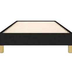 vidaXL - Bed frame met lattenbodem zonder matras Zwart - Stof - 90x200 cm
