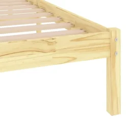 vidaXL - Bed frame met lattenbodem - Naturel - Massief grenenhout - 90x190 cm