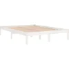vidaXL - Bed frame met lattenbodem - Wit - Massief grenenhout - 120x200 cm