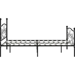 vidaXL - Bed frame met lattenbodem - Zwart - Metaal - 180x200 cm
