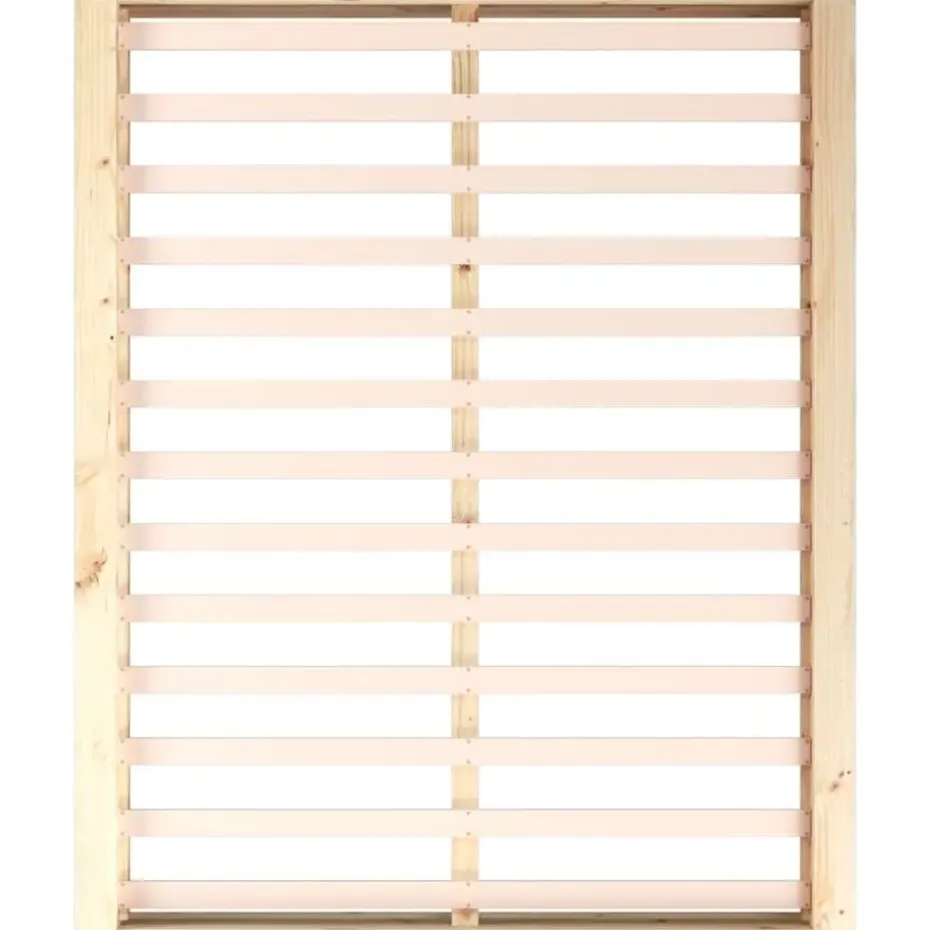 vidaXL - Bed frame met opbergruimte - Naturel - Massief hout - 1400x200 cm
