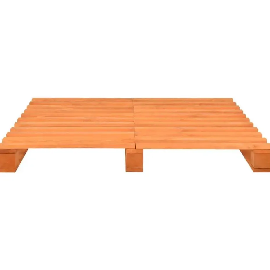 vidaXL - Bed frame pallet - Bruin - Massief grenenhout - 160x200 cm