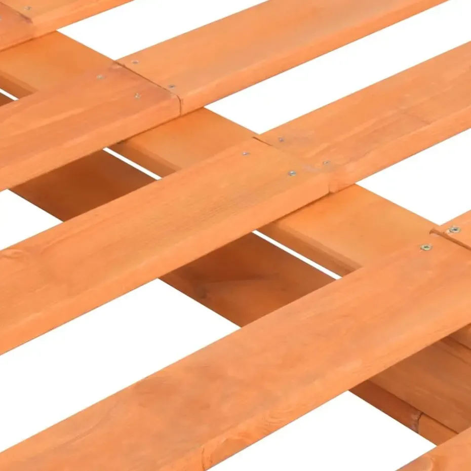 vidaXL - Bed frame pallet - Bruin - Massief grenenhout - 160x200 cm