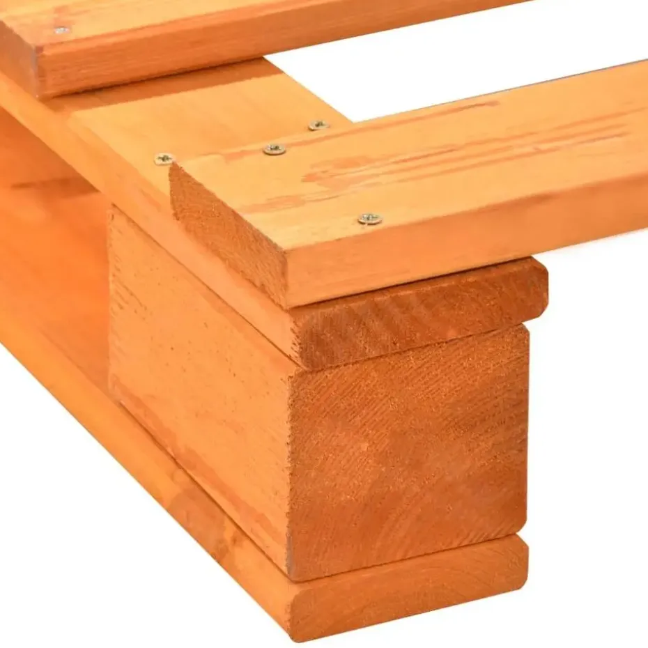 vidaXL - Bed frame pallet - Bruin - Massief grenenhout - 160x200 cm