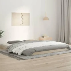 vidaXL - Bed frame pallet - Naturel - Massief grenenhout - 180x200 cm