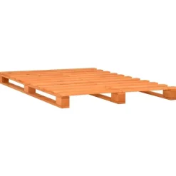vidaXL - Bed frame pallet - Bruin - Massief grenenhout - 140x200 cm
