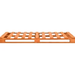 vidaXL - Bed frame pallet - Bruin - Massief grenenhout - 140x200 cm