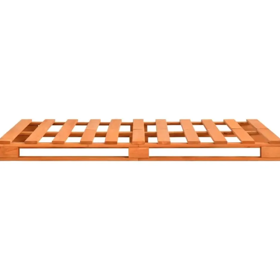 vidaXL - Bed frame pallet - Bruin - Massief grenenhout - 140x200 cm