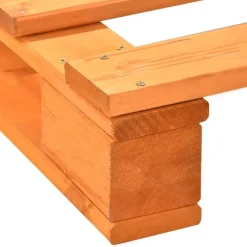 vidaXL - Bed frame pallet - Bruin - Massief grenenhout - 140x200 cm