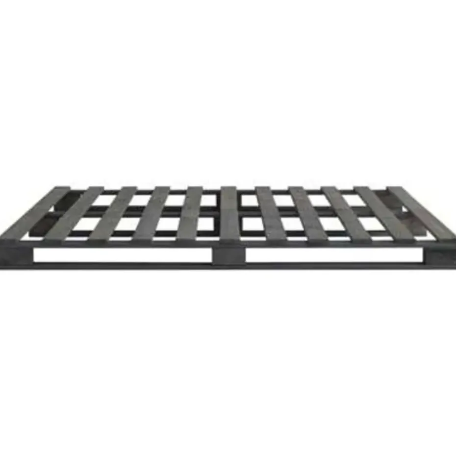 vidaXL - Bed frame pallet - Grijs - Massief grenenhout - 120x200 cm