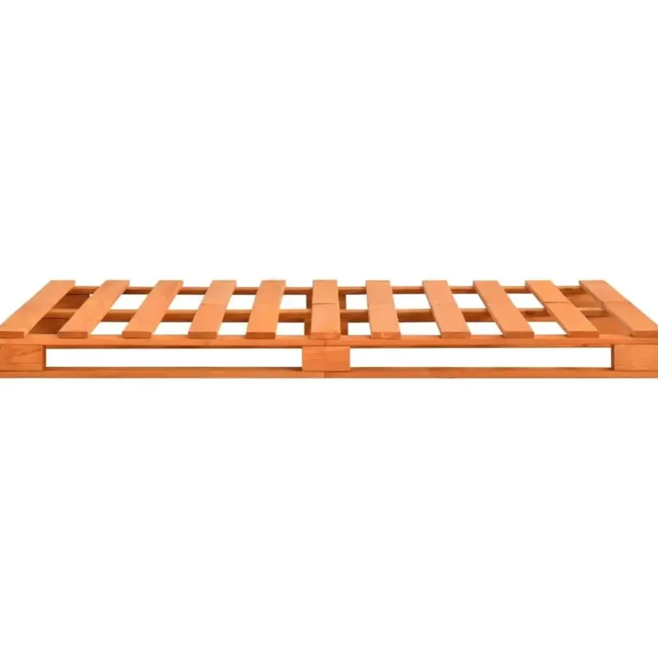 vidaXL - Bed frame pallet - Bruin - Massief grenenhout - 120x200 cm