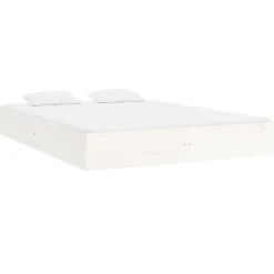 vidaXL - Bed frame pallet - Wit - Massief hout - 140x200 cm