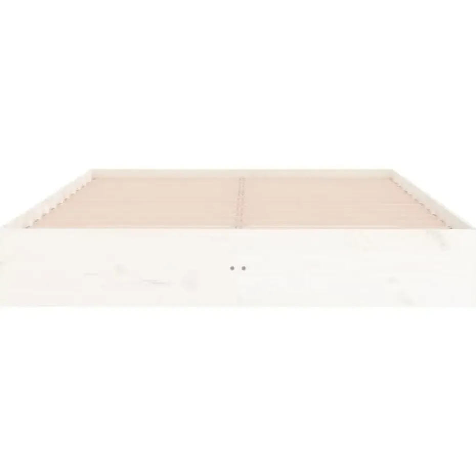vidaXL - Bed frame pallet - Wit - Massief hout - 140x200 cm