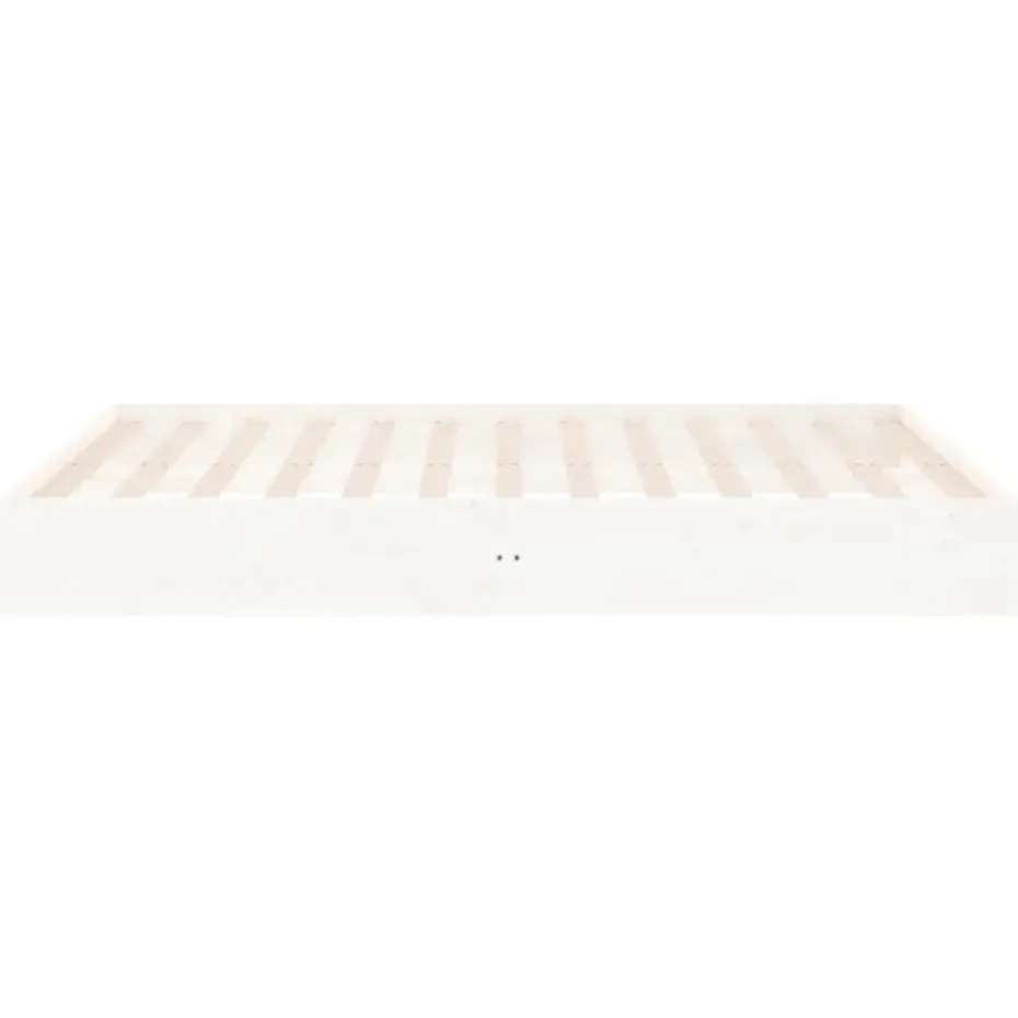 vidaXL - Bed frame pallet - Wit - Massief hout - 140x200 cm