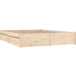 vidaXL - Bed frame zonder matras met lades - Naturel - Grenenhout - 120x200 cm