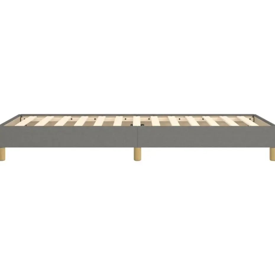 vidaXL - Bed frame zonder matras - Grijs en geel - Stof - 80x200 cm