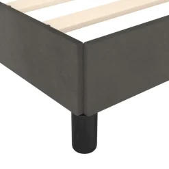 vidaXL - Bed frame zonder matras - Donkergrijs- Fluweel - 90x200 cm