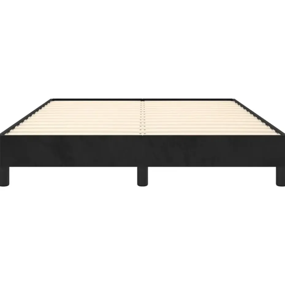 vidaXL - Bed frame zonder matras - Zwart - Fluweel - 140x200 cm